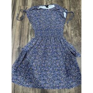 Robert Lewis Dress Sundress Size Small Blue Peach Floral‎